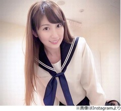 熊田曜子、セーラー服にテンション上がる