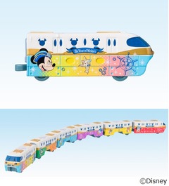 毎月1車両のTDS15周年トミカ、全て揃えると6両編成のリゾートラインに。