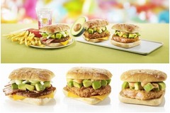 マックにアボカドのサンド3種、女性ターゲットにもっちりチャパタ使用。