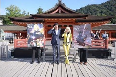 厳島神社でヤマトのヒット祈願、日本三景とのコラボ企画の一環で。