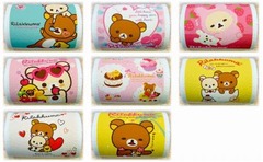 可愛いリラックマロールケーキ、図柄をプリントした8種のラインアップ。