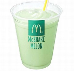 マックシェイクに&ldquo;メロン&rdquo;、口いっぱいにメロンの豊かな風味広がる。