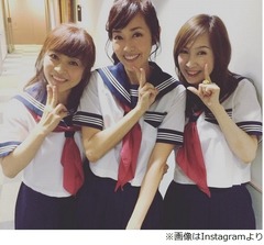 早見優・松本明子・森口博子がセーラー服姿