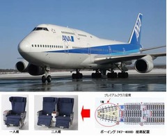 ジャンボ機のシートを限定販売、7席のみで1人席64万7,000円から。