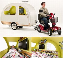 スクーターの後ろで快適生活、世界最小のキャンピングトレーラー発売。