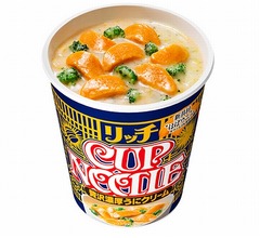 新開発&ldquo;ほぼウニ&rdquo;入り濃厚カップヌードル