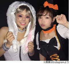 蒼井そらと加護亜依、キュートな異色2ショット