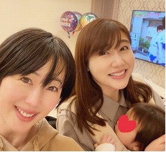 安めぐみ、自宅に井上和香が遊びに来た「和香ちゃん 娘ちゃん息子くんも一緒に」