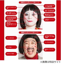 朱美ちゃんメイクで食事代半額、「すたみな太郎」がエレキテルとコラボ。