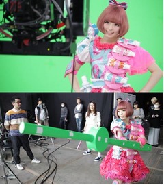 ポップな&ldquo;戦士きゃりー&rdquo;奮闘、さまざまな必殺技繰り出し敵を撃破。