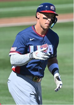 本塁打を放つジャッジ　野球