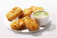 マックナゲットにわさびソース、爽やかな風味で一口食べるとツン。