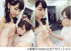 みるきーがゆきりんの乳揉む、対照的な2人の表情にファンもツッコミ。