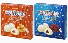 とろける至福の雪見だいふく、アイスのまん中に生チョコや生キャラメル。