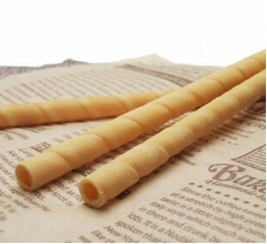 ストローになる「コロネクッキー」、ブルボンが開発