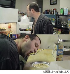 &ldquo;怠け者ジェダイ&rdquo;朝の一コマ、寝ぼけ眼でフォースを操るさえない男。