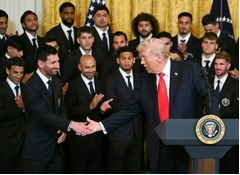 トランプ氏、メッシとＭＬＳ制覇のインテル・マイアミを称賛