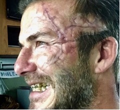 ベッカムが特殊メイク公開、変わり果てた姿に