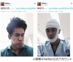 &ldquo;激闘&rdquo;で武井壮が頭にけが、包帯巻いた病衣姿の写真に心配の声。