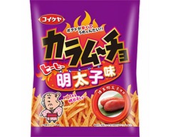「カラムーチョ」に明太子味、博多明太子のピリッとした辛みと旨み。