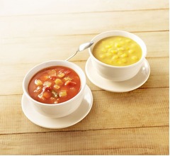 マックに具沢山ミネストローネ、コーンクリームスープと共に期間限定で。