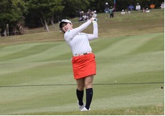 小祝、笑顔の復帰戦＝ダイキン女子ゴルフ