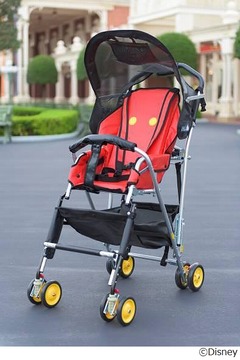 TDL＆TDSのベビーカーを一新へ、ミッキーマウスカラーの3色が基調。