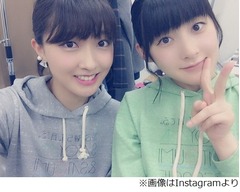 久々の熊井＆ももち2ショット「ピーチベアーズ大好き」「くまもも！」。