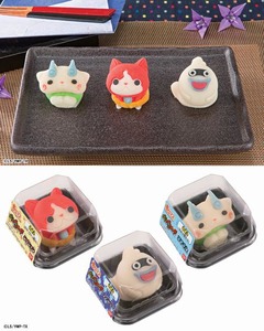 妖怪ウォッチのかわいい和菓子、ジバニャン＆コマさん＆ウィスパー。