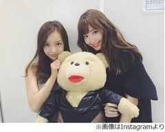 こじはる＆ともちん2ショット、久々の対面に「会いたかった〜」。