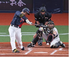 近藤の適時打　野球