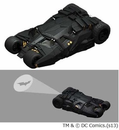 バットモービルのiPhoneケース、暗闇でバットシグナルの照射も。