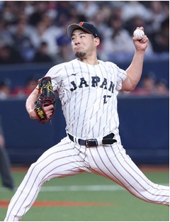 日本代表先発の菊池　野球