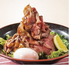 夢庵が肉量2倍の特盛炙りローストビーフ丼