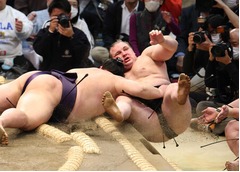 安青錦、黒星にも揺るがず＝大相撲春場所
