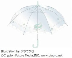 初音ミクコラボのビニール傘、人気イラストレーター起用の3種類。