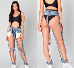 ほぼ穴？ ヒモ？ &ldquo;究極&rdquo;の穴あきジーンズ