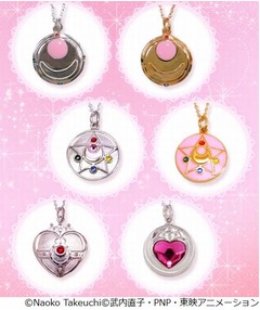 大人の美少女戦士変身ブローチ、全6種類のsilver925製ペンダント。