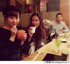 みるきー、NYでマー君夫妻と3ショット