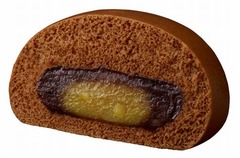 栗ようかんイメージの中華まん、ミニストップが栗色生地の栗あんまん。