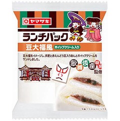 &ldquo;豆大福風&rdquo;ランチパック登場、生まれ変わった歌舞伎座とコラボ。