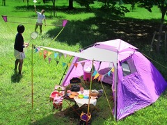 いちゃいちゃすればいいカップル専用テント、設営わずか1分で効率良く。