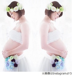 潮田玲子がマタニティフォト披露、「素敵」「幸せオーラ放ってる」の声。