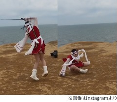 福原遥は転んでも超かわいい、ヤンジャングラビアの撮影風景公開。