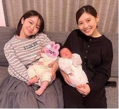 西野未姫の長女と峯岸みなみの長女が初対面「まさか同い年ベイビーのママになるなんて」