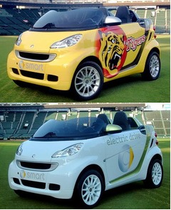 甲子園球場に新リリーフカー、メルセデス・ベンツの電気自動車ベース。