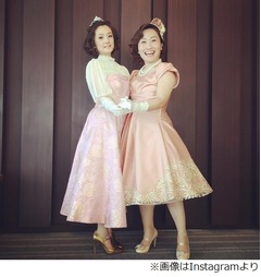 顔の大きさが違いすぎるキンタロー。と千秋、ファンからもツッコミ。