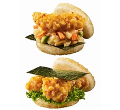 モスライスバーガーに&ldquo;海老の天ぷら&times;めんたい味&rdquo;