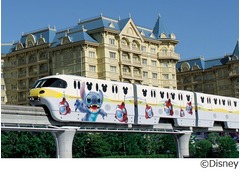 スティッチのモノレール走る、ディズニーリゾートラインに6月26日から。