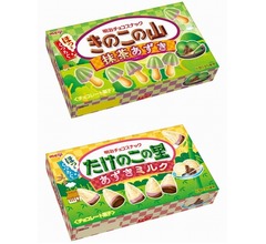 夏スイーツ風の「きのこの山」「たけのこの里」